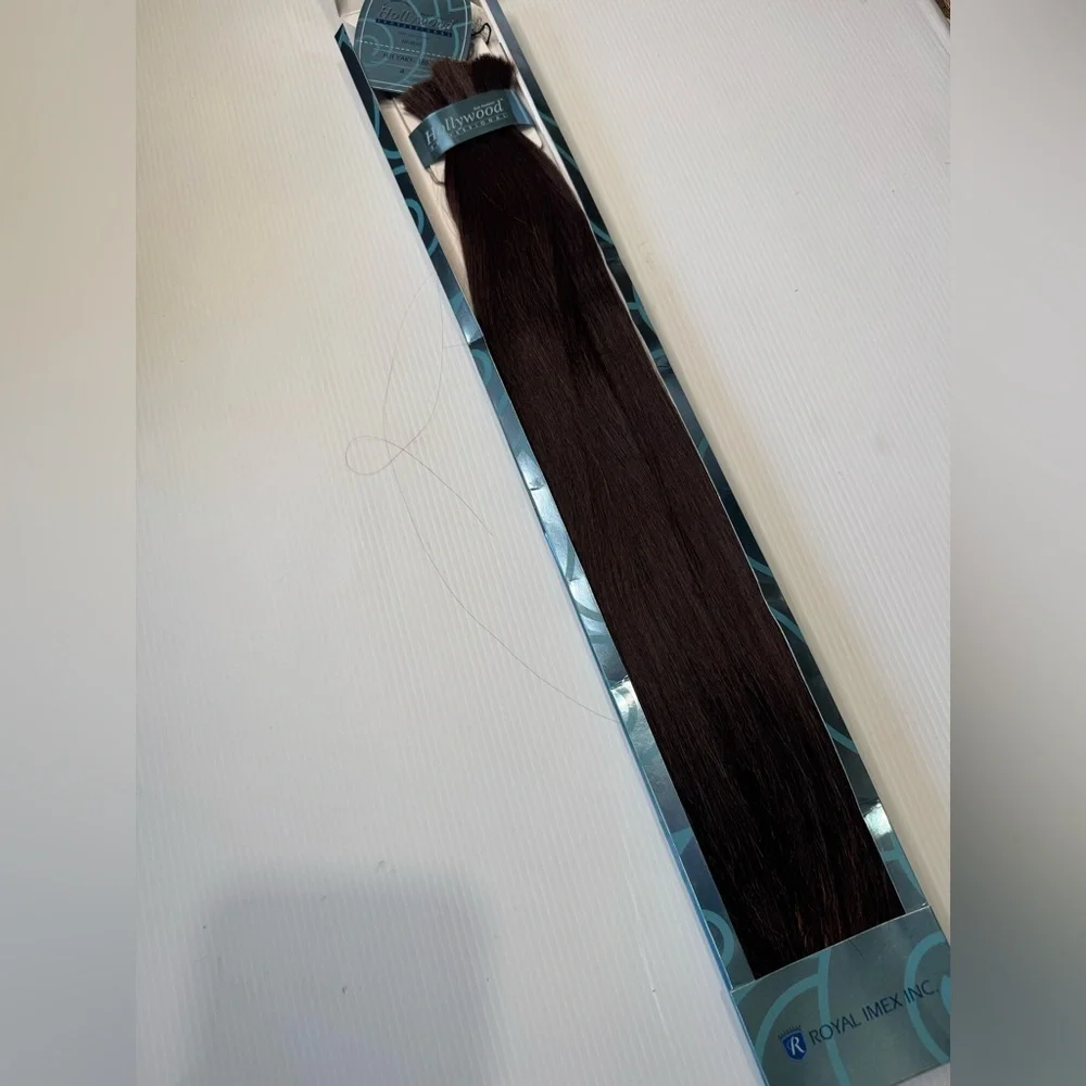 Hollywood 100% Premium Human Hair Pro Yaky 18” Long | Hair color #4 Brown | Bulk